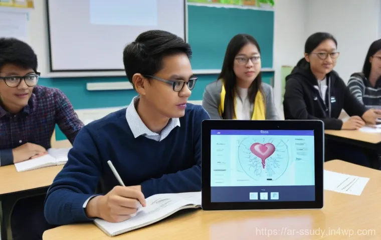 몰입형 학습에서의 교사의 역할 - **Prompt 1: The Guiding Light in Virtual Realms**
    "A vibrant, high-definition digital painting d...