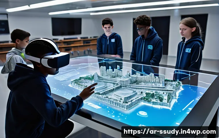 몰입형 학습과 교육 정책의 변화 - **Immersive Global Classroom Exploration:**
    A group of five diverse middle school students, aged...